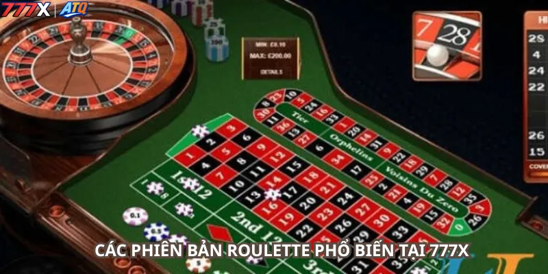 Các Phiên Bản Roulette Phổ Biến Tại 777x